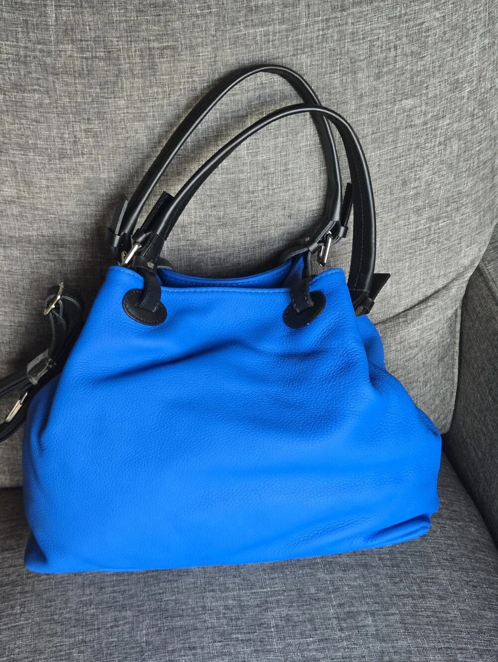 GIANNI CONTI Made In Italy Leather Shoulder Bag Handbag With Strap & Dustbag